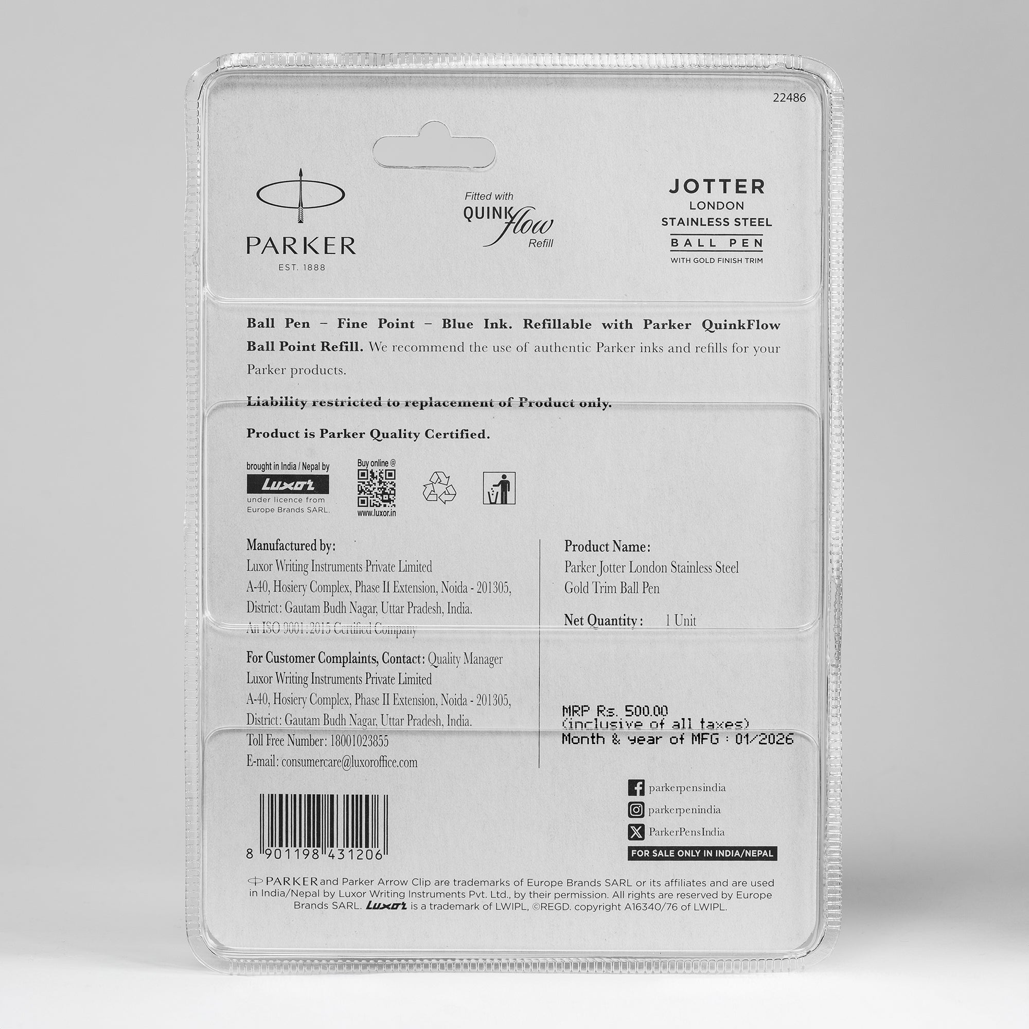 JOTTER Gold Trim